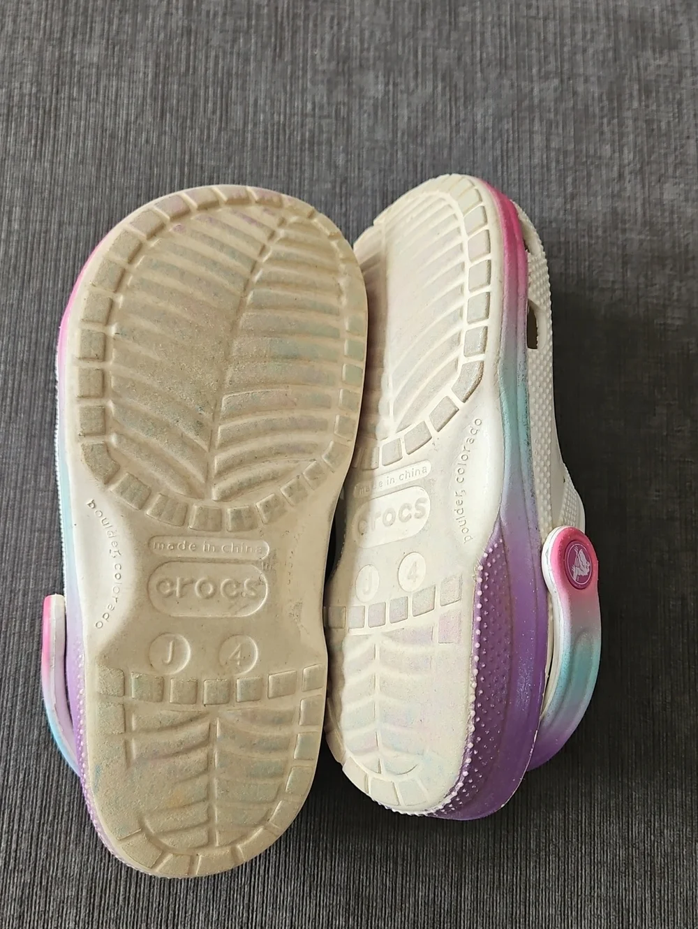 Crocs Sandals In Shimmery White Size Youth 4